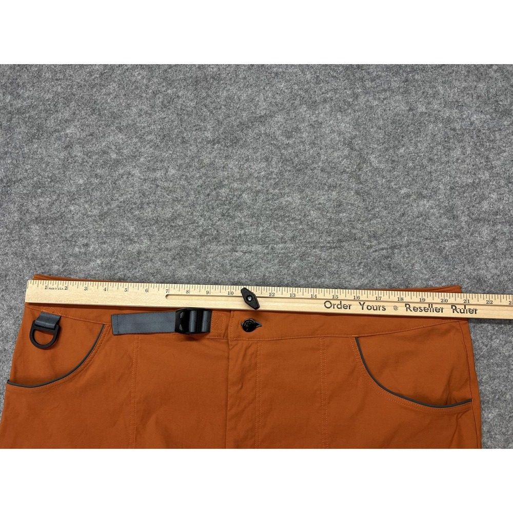 Alpine Parrot Mountain Pants Womens 18 Orange Hiking Roll-Up Belted Pockets - Picture 5 of 12